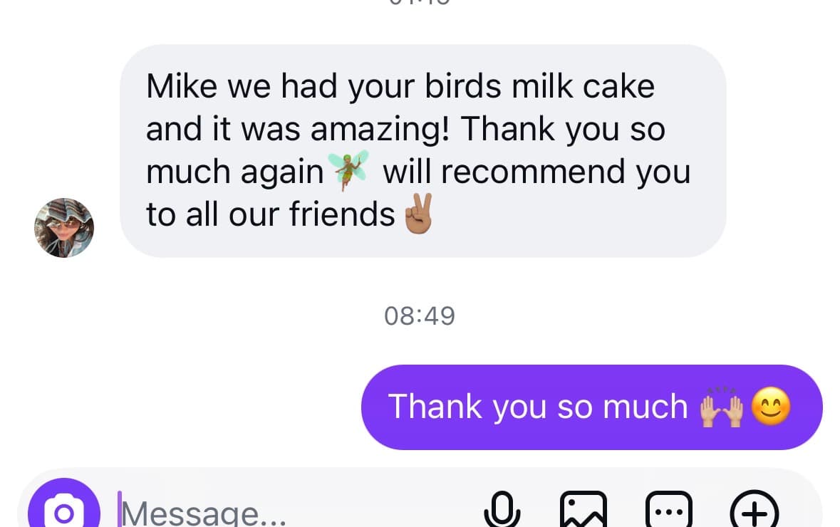 Сообщение от покупателя Mike Bakes