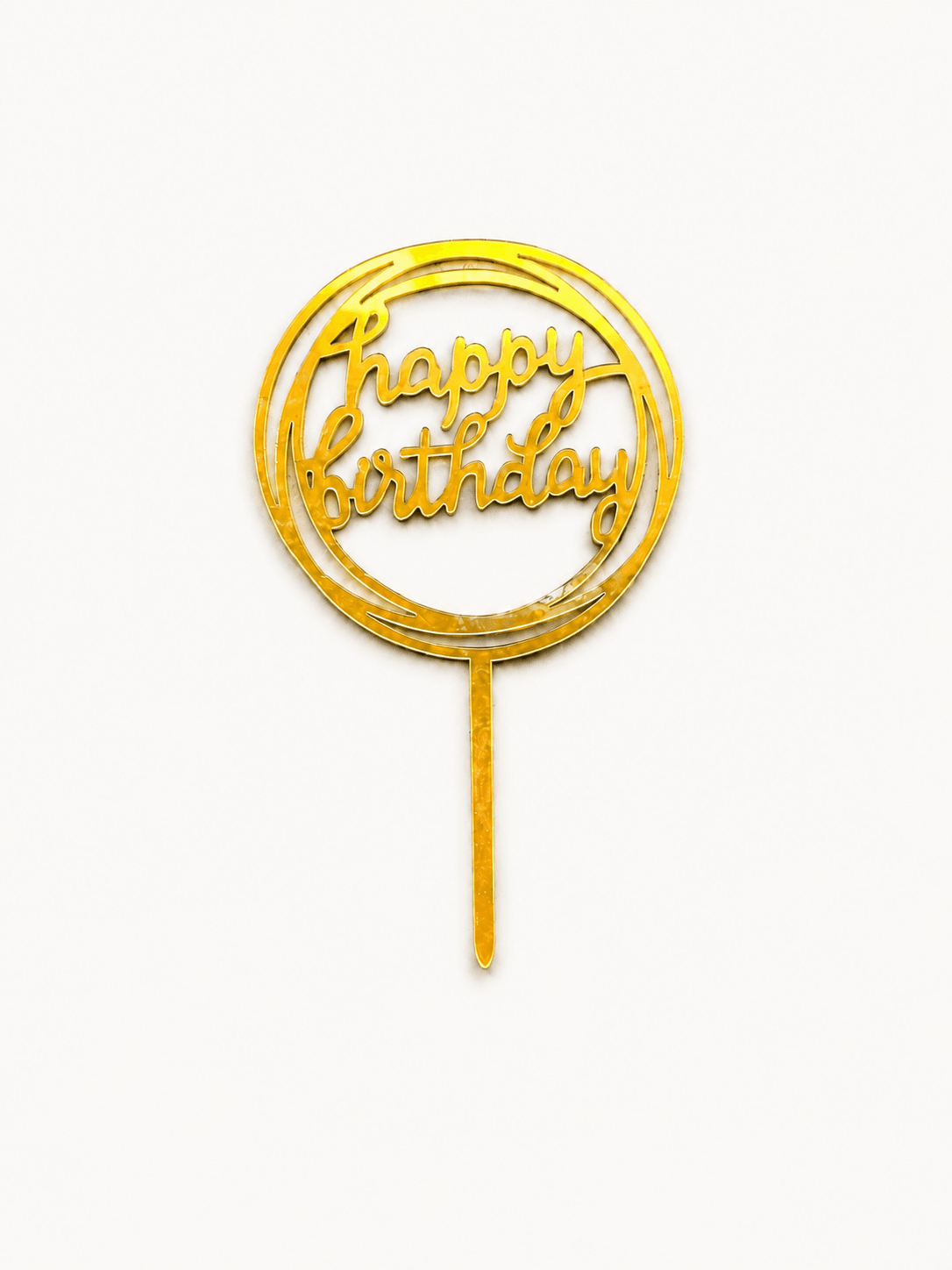 Happy Birthday topper, double ring