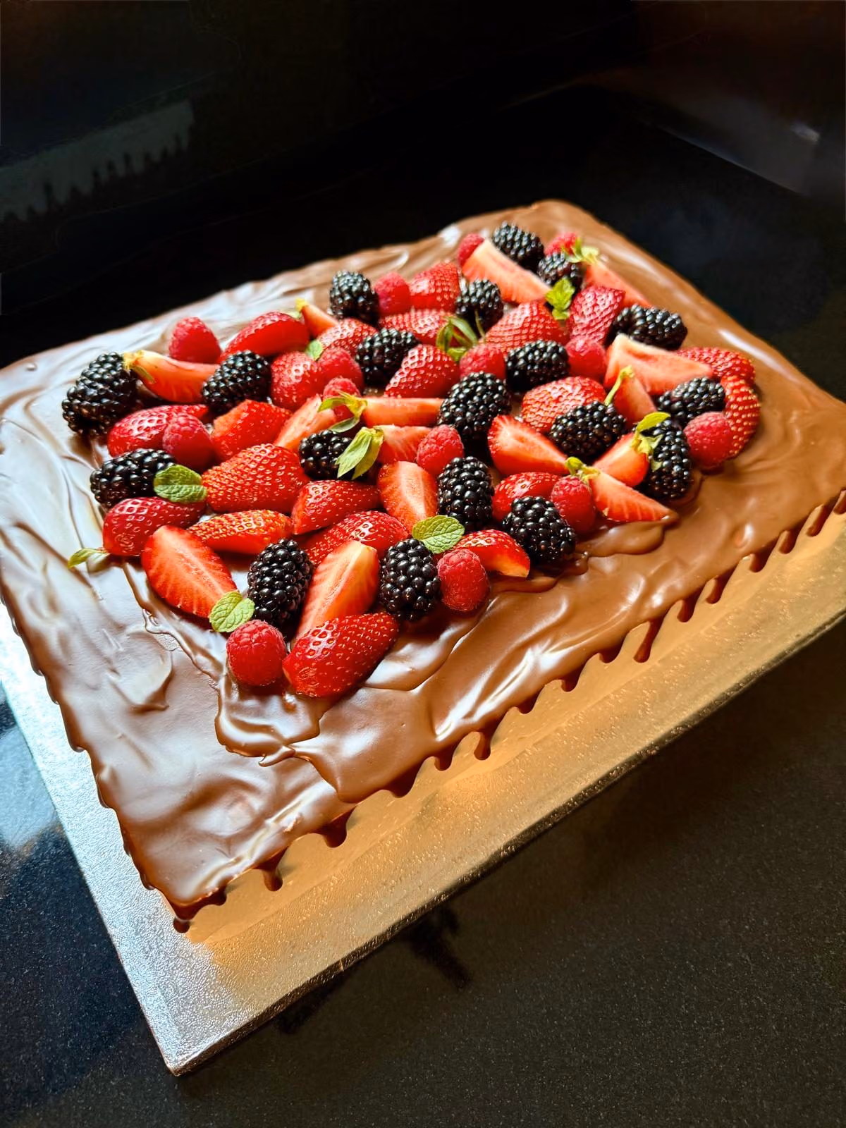 A large celebration cake prepared for an event in London