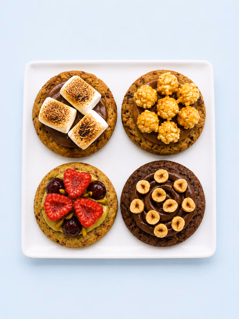 An assortment of traditional cookies and biscuits in a tin