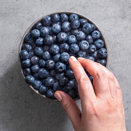 Blueberry buns on a tray, made with fruit picked at the height of the season