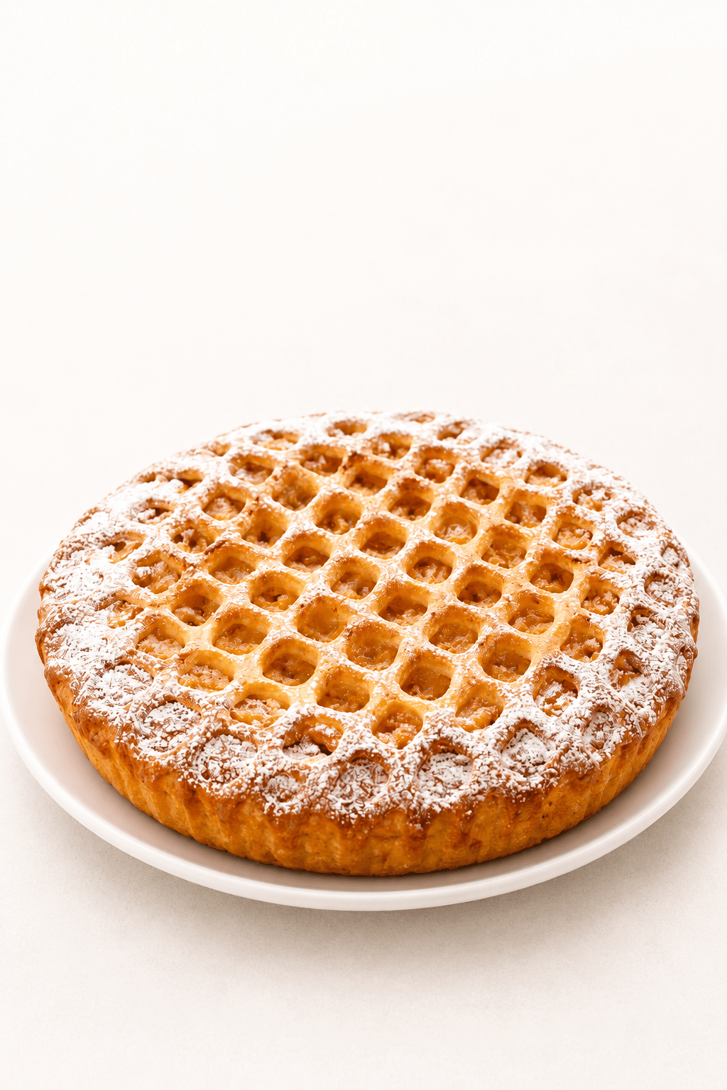 Pie with Curd-Vanilla and Apricot Filling
